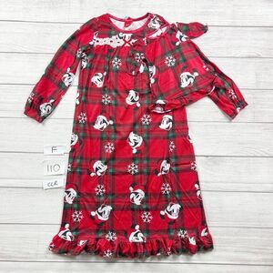 NWT Disney Mickey Mouse Flannel Granny Nightgown with Doll Match